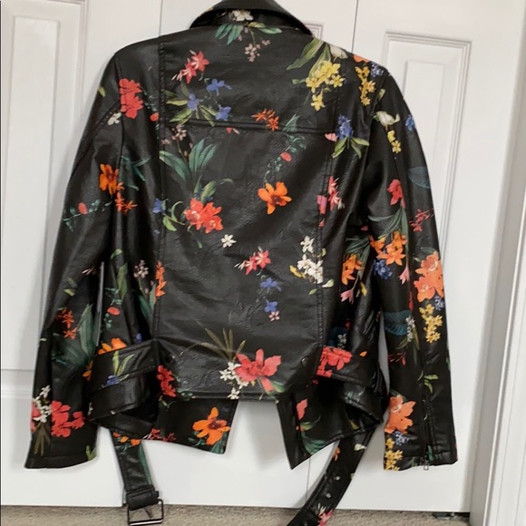 Floral leather jacket - Picture 4 of 5